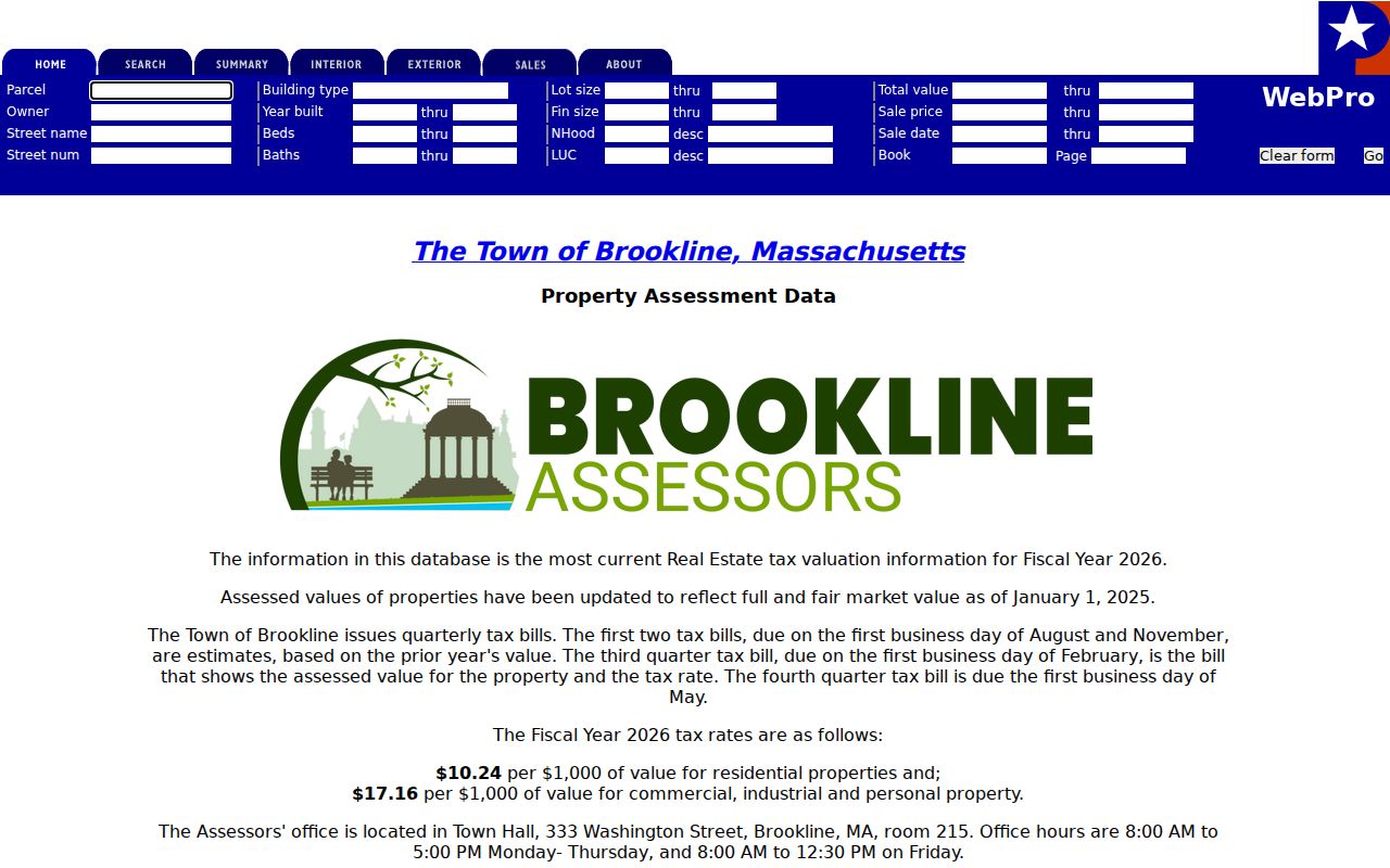 Brookline street directory Patriot Properties address and owner search